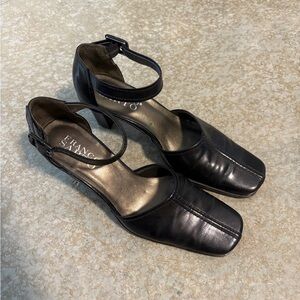Franco Sarto Black Leather Heels
